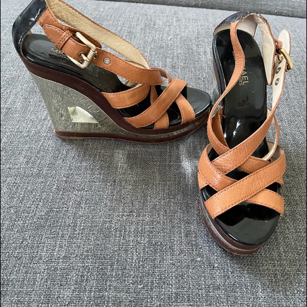 Michael Kors wedge sandals size 8
